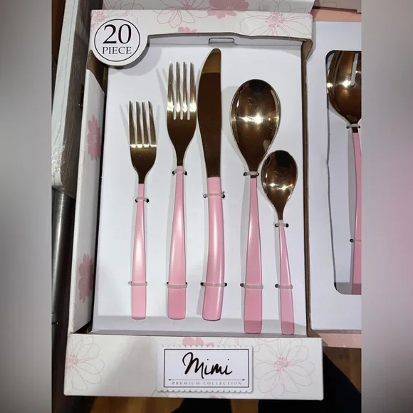 Pink and Gold silverware